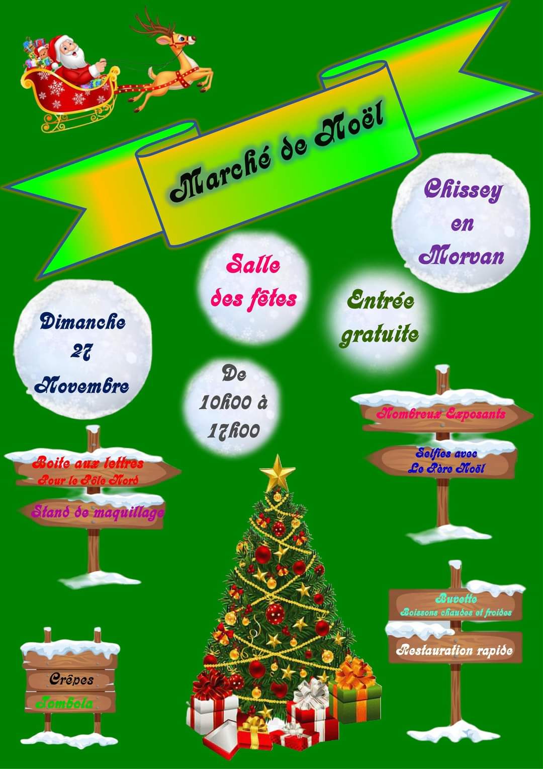 Affiche marché de Noël