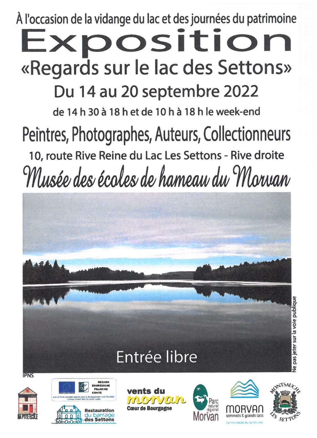 Affiche expo lac des settons