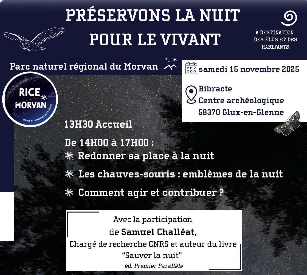 affiche préservons la nuit pour le vivant